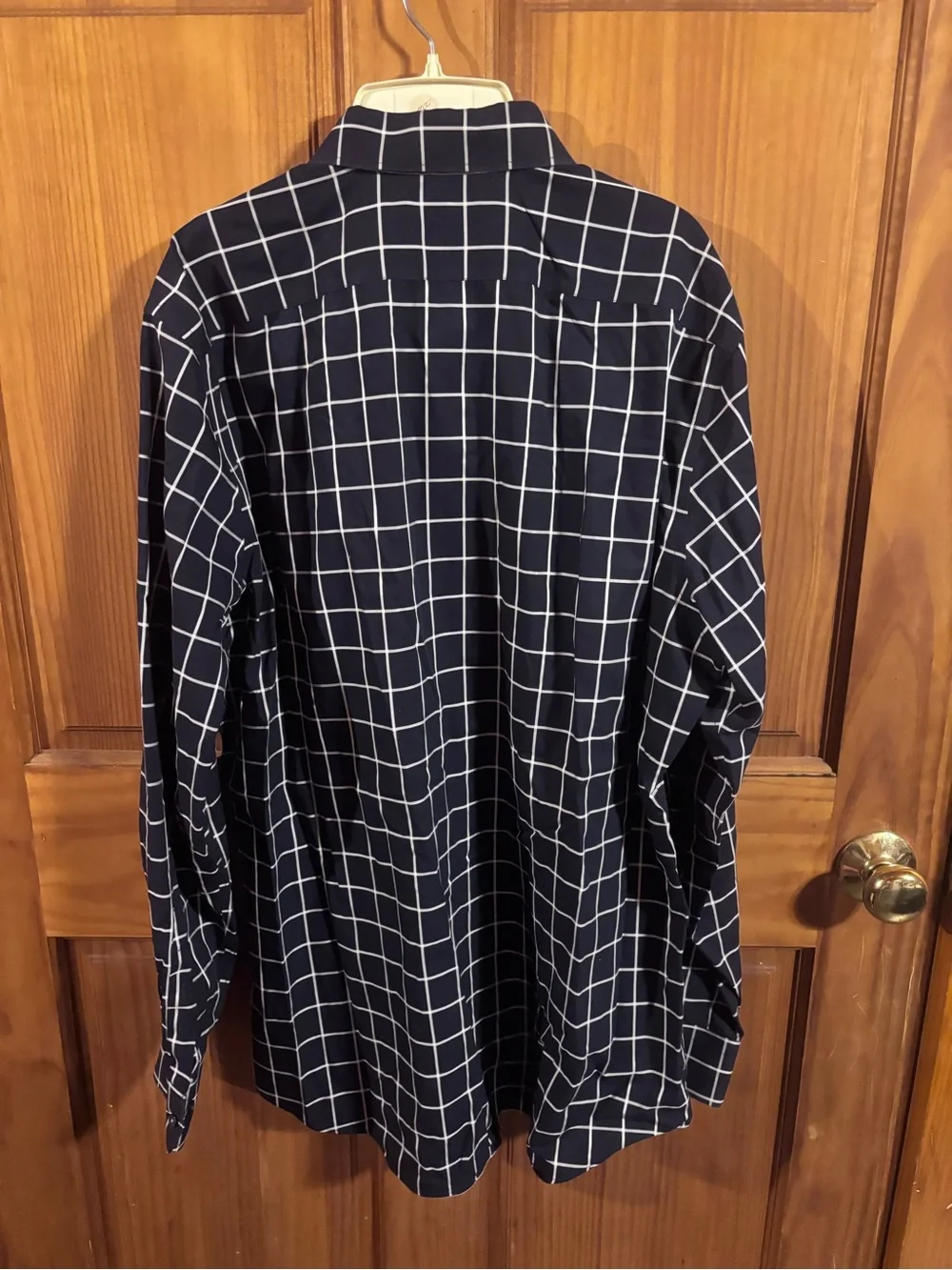 Banana Republic Men's Navy Windowpane Shirt